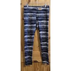 90 Degree Reflex Women's Yoga Pants Size M Black White Print High Rise